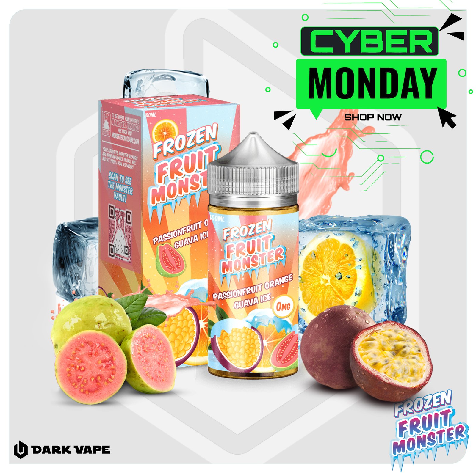Jam Monster - Frozen Passionfruit Orange Guava ice - 3mg - 100ml