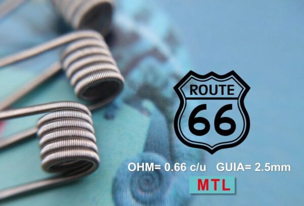 ROUTE 66 0,66Ω c/u N80 2,5mm x6 - Imagen 2