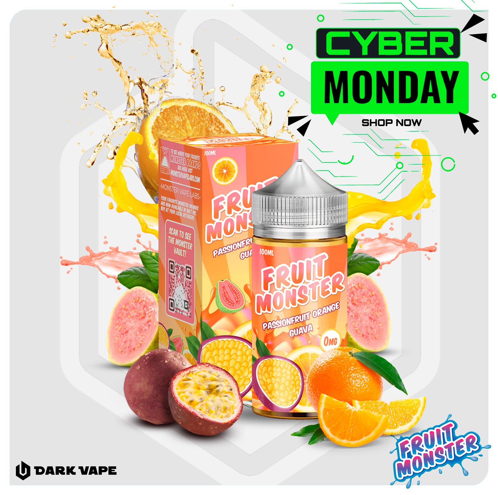 Jam Monster - Fruit Monster Passionfruit Orange Guava - 3mg - 100ml