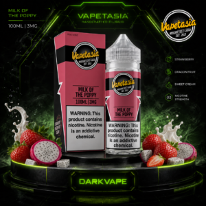 Vapetasia Milk Of The Poppy 100ml 3mg líquido freebase sabor frutilla y crema
