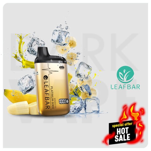 Desechable - LEAFBAR - PLATINUM8000 - Banana Ice - 5% - 8000 puff