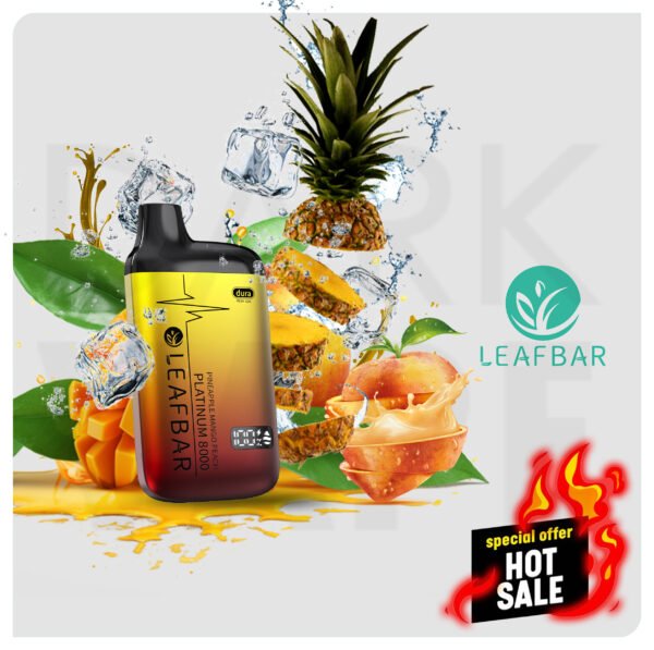 Desechable - LEAFBAR - PLATINUM8000 - Pineapple Mango Peach - 5% - 8000 puff