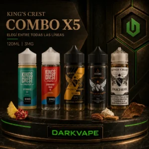 liquidos king crest combo x5 don juan, custar, aldonza, fruits. armalo como quieras. y ahorrá.