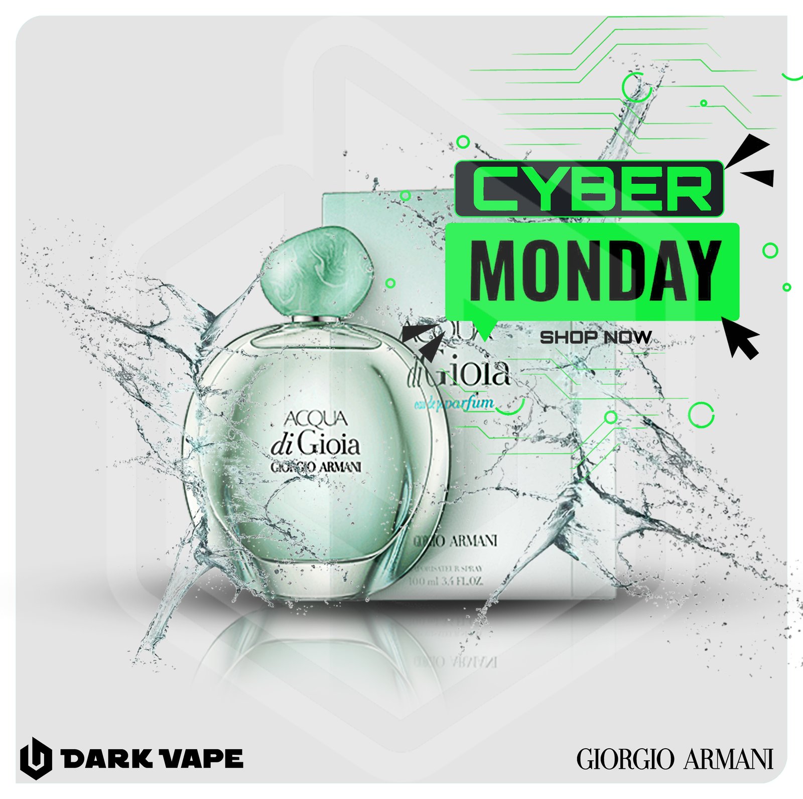 PERFUME – Diseñador – Armani – Acqua Di Gioia – EDP – 100ml – VERDE ACQUA CYBER