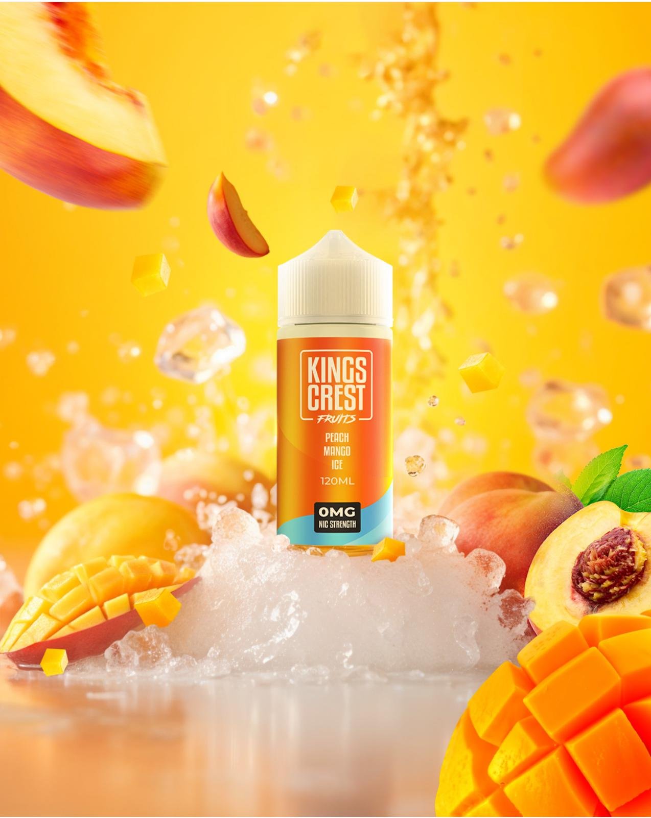 King's Crest Fruits - Peach Mango Ice - 120ml - 3mg - Imagen 3