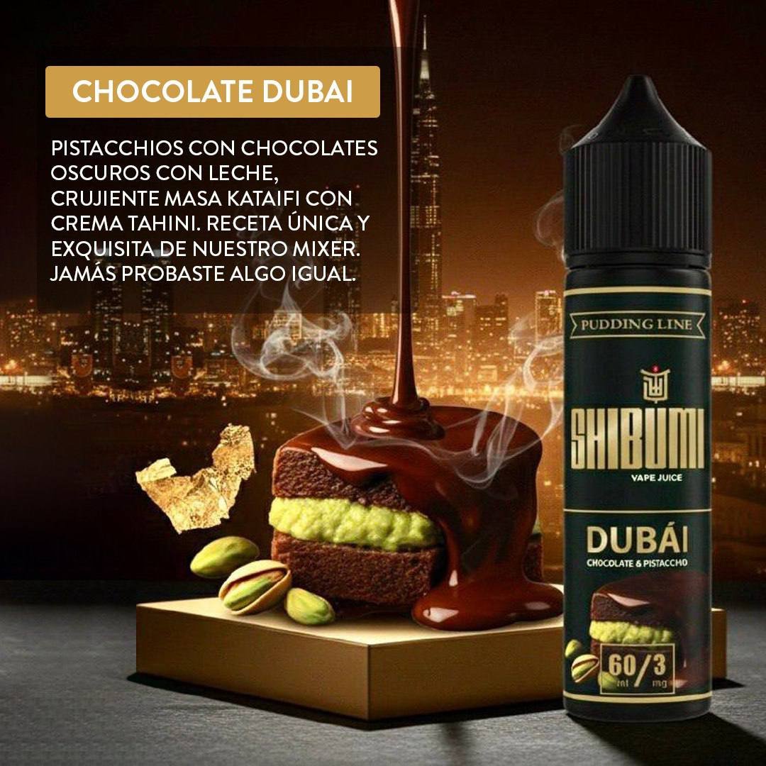DUBAI CHOCOLATE Y PISTACCHIO - SHIBUMI PUDDING LINE