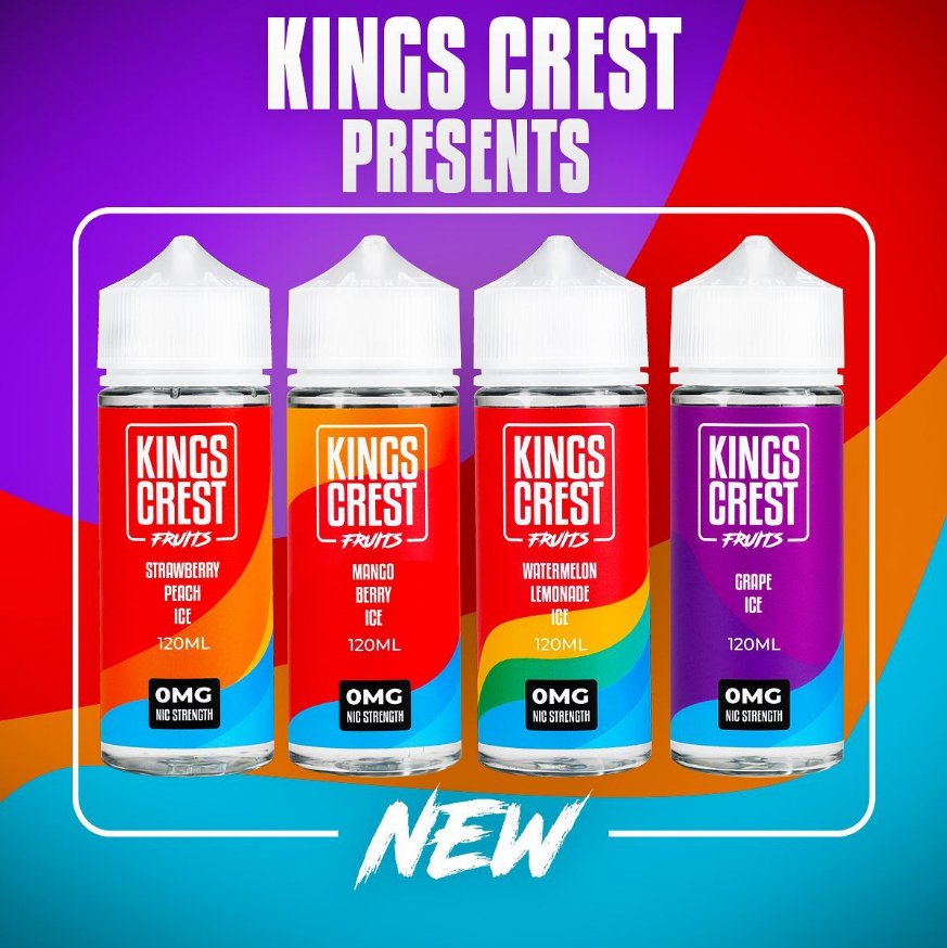 King’s Crest Fruits Blue Raspberry Ice 120ml 3mg - Imagen 3