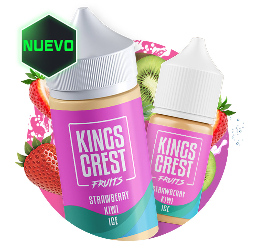 E-LIQUID - FRUITS - King's Crest - Strawberry Kiwi Ice - 3mg - 120ml