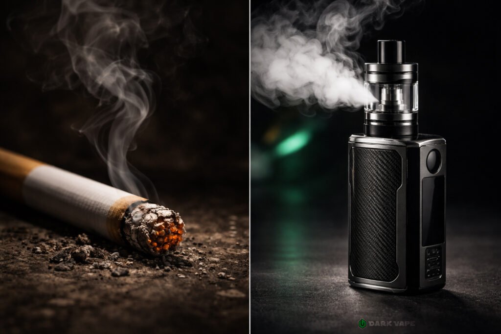 diferencia entre vapeo y cigarrillo