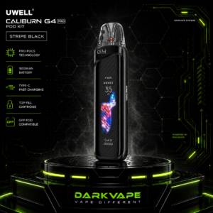 Pod Kit Recargable - Uwell - Caliburn G4 PRO kit - STRIPE BLACK