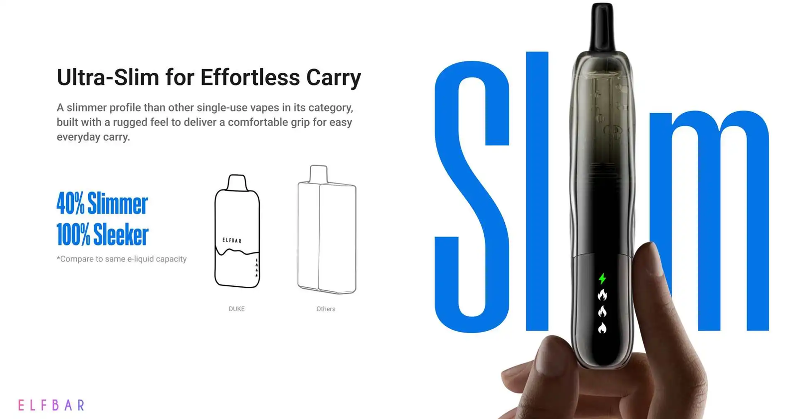 ELFBAR DUKE ULTRA SLIM PREMIUM Y TRANSPORTABLE