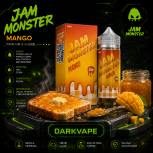 Jam Monster Mango 100ml 3mg líquido freebase premium sabor mermelada de mango con pan tostado
