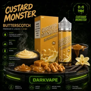 Custard Monster Butterscotch 100ml 3mg líquido freebase sabor natillas y caramelo
