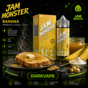 Jam Monster Banana 100ml 3mg líquido freebase sabor banana