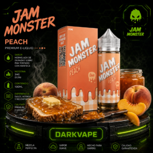 Jam Monster Peach 100ml 3mg líquido freebase sabor durazno