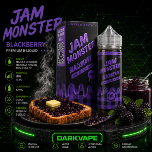 Jam Monster Blackberry 100ml 3mg líquido Freebase sabor mora con pan tostado y manteca