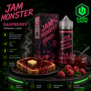 Jam Monster Raspberry 100ml 3mg líquido Freebase sabor mermelada de frambuesa