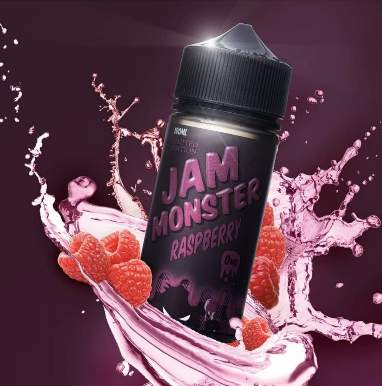 Líquido Jam Monster Raspberry con pan tostado y manteca
