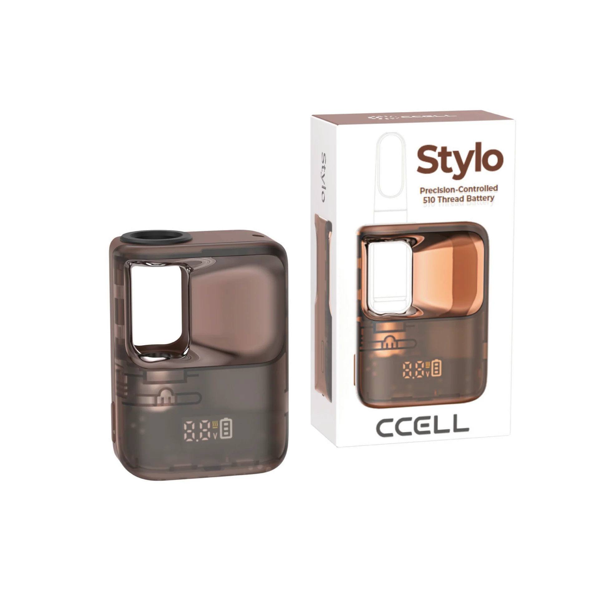 CCELL Stylo color Coffee Brown con su caja