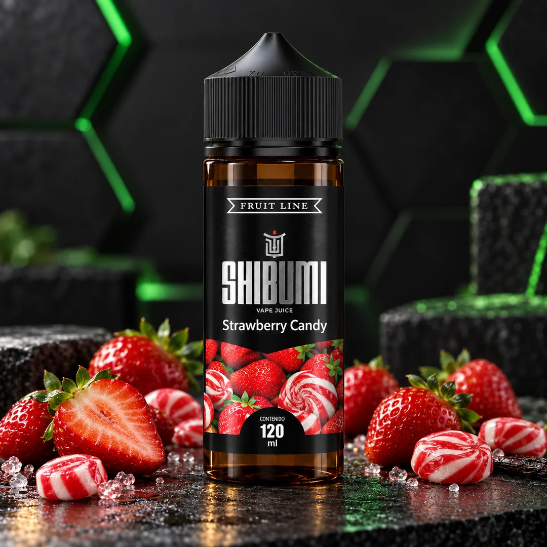 Shibumi Strawberry Candy 120 ml, líquido freebase