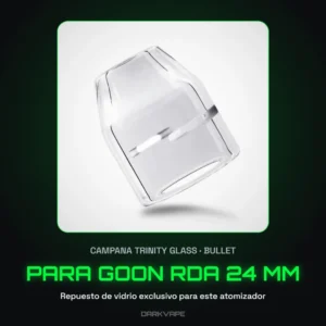 Campana de vidrio Trinity Glass Bullet para atomizador Goon RDA 24 mm