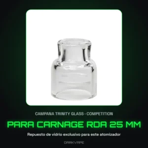 Campana de vidrio Trinity Glass Competition para atomizador Carnage RDA 25 mm