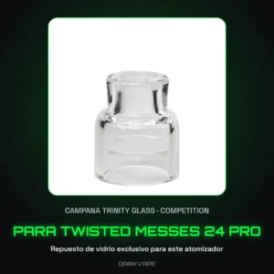 Campana de vidrio Trinity Glass Competition para atomizador Twisted Messes 24 PRO RDA