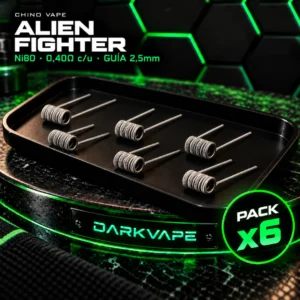 Chino Vape Alien Fighter 0,40Ω Ni80 guía 2,5 mm, pack x6 - DarkVape