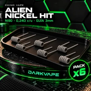 Chino Vape Alien Nickel Hit 0,24Ω Ni90 guía 3 mm, pack x6 - DarkVape