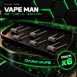 Chino Vape Vape Man 0,30Ω Ni80 guía 2,5 mm, pack x6 - DarkVape