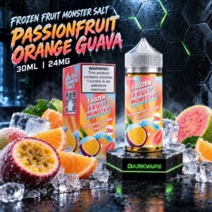 Jam Monster Frozen Fruit Monster Passionfruit Orange Guava ICE sales de nicotina 30ml con tostada y pedestal DarkVape – DarkVape