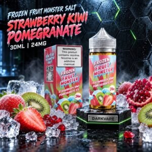 Jam Monster Frozen Fruit Monster Strawberry Kiwi Pomegranate ICE sales de nicotina 30ml con tostada y pedestal DarkVape – DarkVape