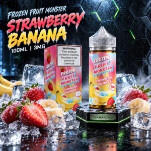 Jam Monster Frozen Fruit Strawberry Banana ICE 100ml 3mg con frutillas, banana y hielo – DarkVape