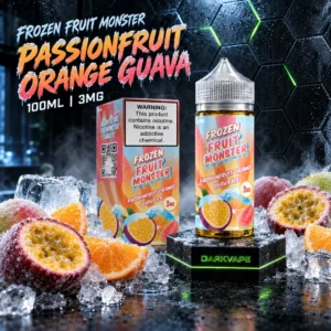 Jam Monster Frozen Passionfruit Orange Guava ICE 100ml 3mg con maracuyá, naranja, guayaba y hielo – DarkVape