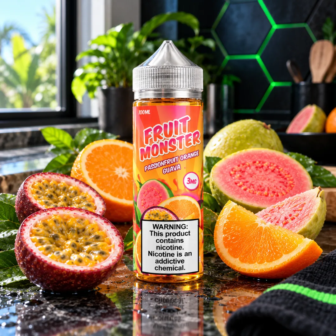 Fruit Monster Passionfruit Orange Guava 100ml 3mg con maracuyá, naranja y guayaba - DarkVape