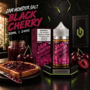 Jam Monster Black Cherry sales de nicotina 30ml con tostada y pedestal DarkVape – DarkVape