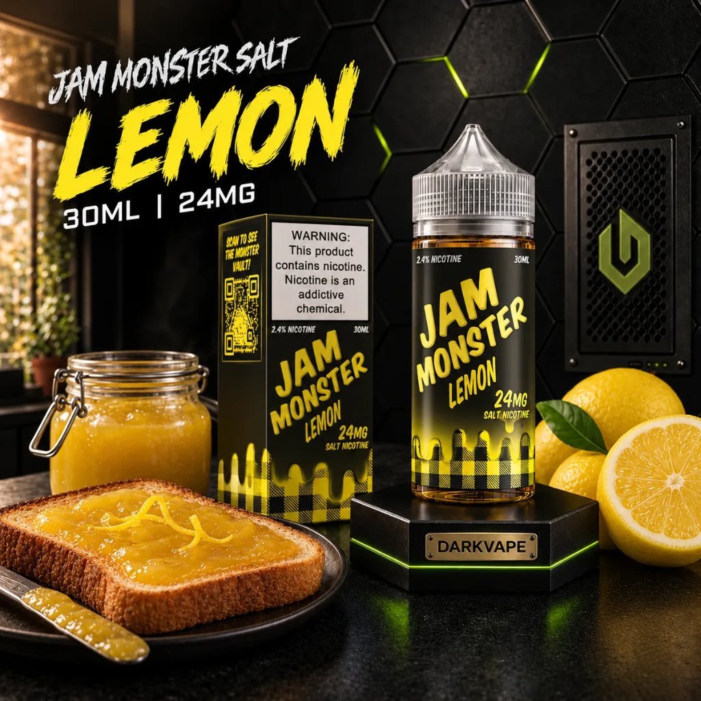 Jam Monster Lemon sales de nicotina 30ml con tostada y pedestal DarkVape – DarkVape