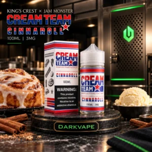 King's Crest Cream Team Cinnaroll 100ml 3mg en DarkVape