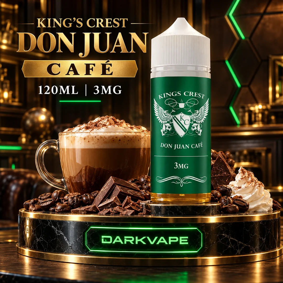 King's Crest Don Juan Café 120 ml 3 mg, líquido freebase