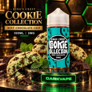 King's Crest Cookie Collection Mint Chocolate Chip 100 ml 3 mg, líquido freebase