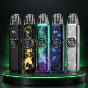 Uwell Caliburn G5 pod recargable en 5 colores: Black Carbon, Black Gold, Mystic Forest, Navy Ripples y Silver Marble