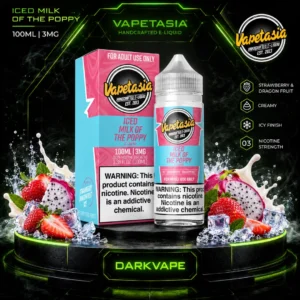 Vapetasia Milk of the Poppy ICE 100 ml 3 mg, caja y frasco